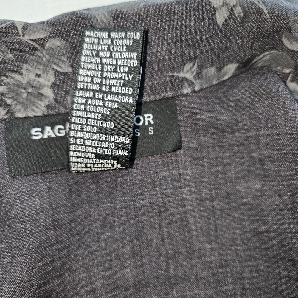 Sag Harbor Floral Gray Blazer Office Party Business NWT Sz 16 - Picture 7 of 9